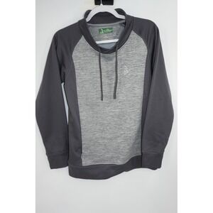 Pinehurst Putterboy Sweatshirt Womens Small Gray Pullover Golf Cowl Neck